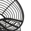Java Black Natural Rattan Round Chair - Image 4