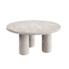 Casoli Travertine Coffee Table, White - Image 2