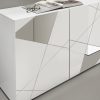 Giulia 4 Door White Gloss Sideboard with Mirrors - Image 3