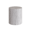 Porto Travertine Side Table, Grey - Image 2