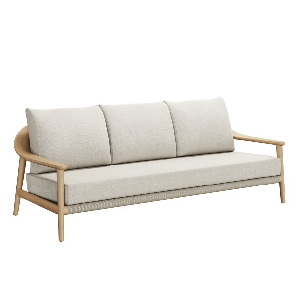 N1 Three Seater Sofa Light Teak - Image 4