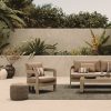 N3 Oak Three Seater Sofa Wheat Canvas - Image 2
