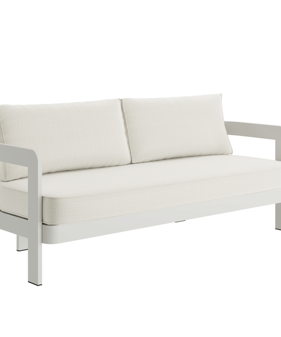 N3 Stone Three Seater Sofa Cirrus Textured Weave