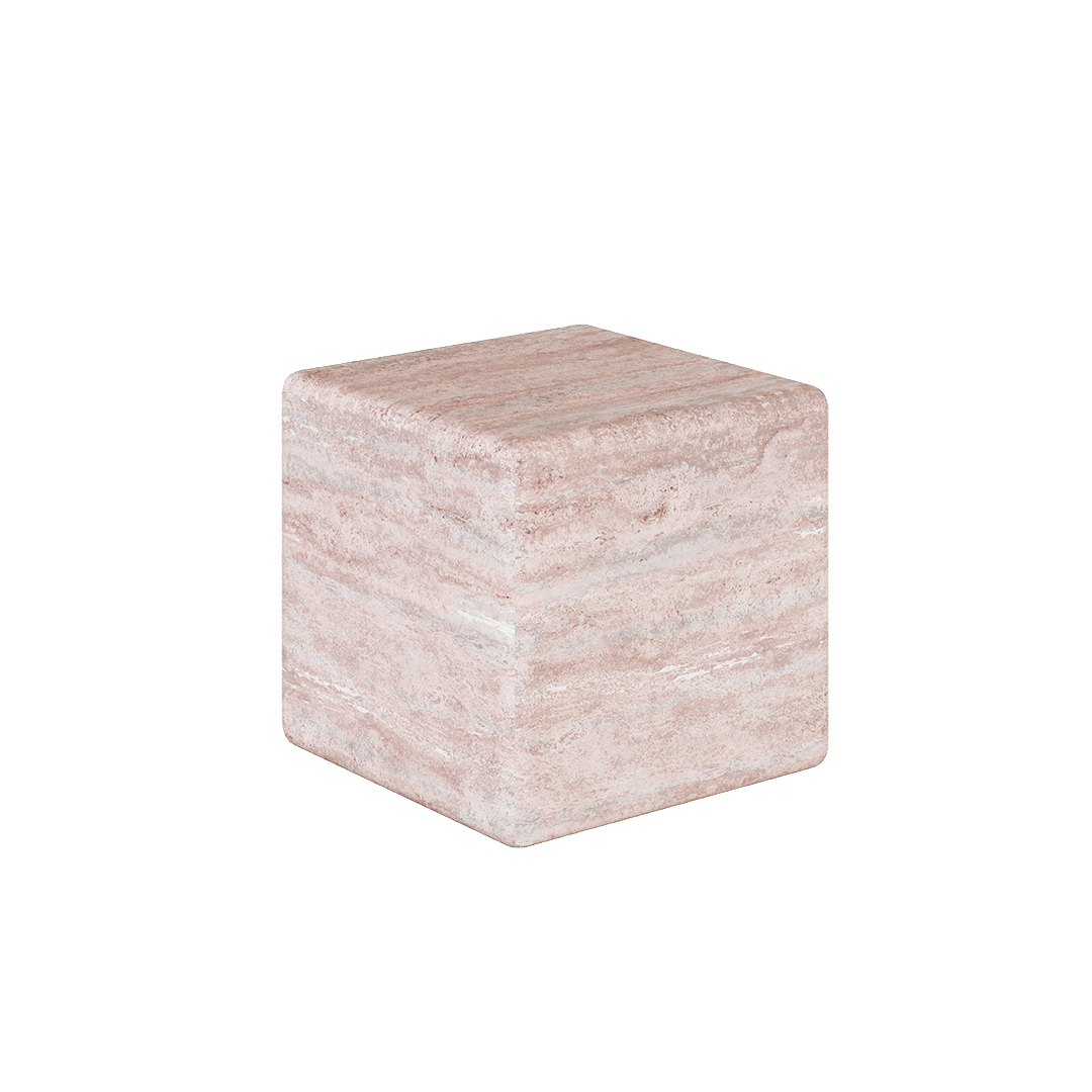 Cerazo Travertine Coffee Table, Red - Image 4