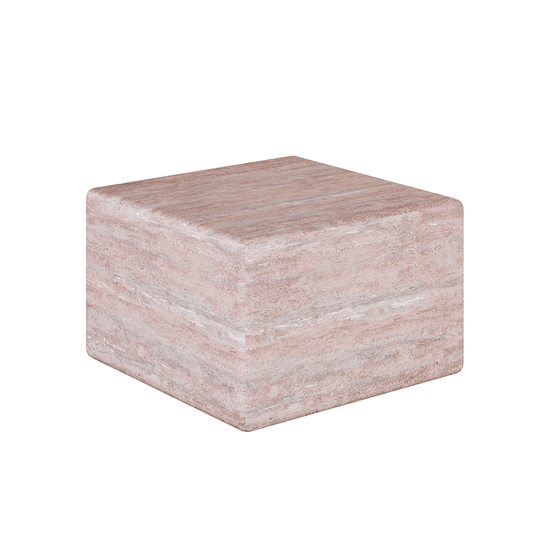 Cerazo Travertine Coffee Table, Red - Image 2